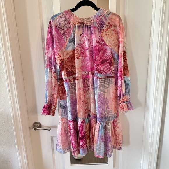 Johnny Was Etta Mini Dress Size XS Color Pink Blue - Picture 5 of 5